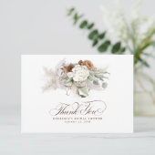 Elegant Pampasgras Witte Bloemen Bedankt (Staand voorkant)