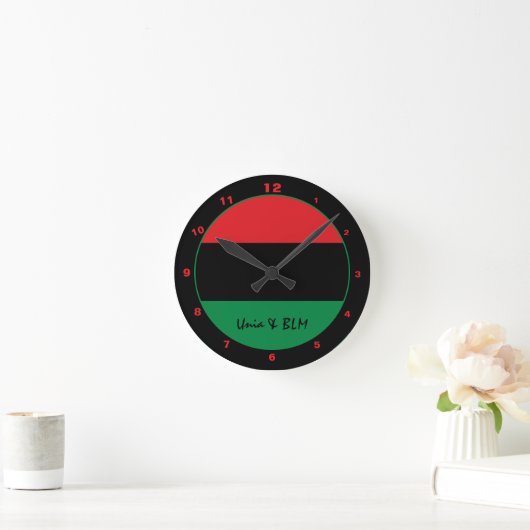Elegant Pan African Flag & Unia Symbol / design Ronde Klok (Huis)