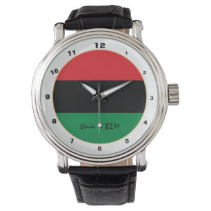 Elegant Pan African, Unia Flag Symbol mode Horloge