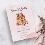 Elegant Pancakes Pink Bridal Brunch Shower Kaart<br><div class="desc">Elegant Pancakes Pink Bridal Brunch Shower Invitation</div>