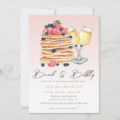 Elegant Pancakes Pink Bridal Brunch Uitnodiging (Voorkant)