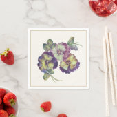 Elegant Pansy Floral Paper Napkin Servet (Insitu)