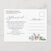 Elegant papaver Eucalyptus Vrijgezellenfeest per p Briefkaart (Achterkant)