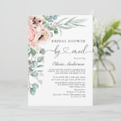 Elegant papaver Eucalyptus Vrijgezellenfeest per p Kaart (Staand voorkant)