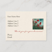 Elegant papavery 2-Visitekaartje Visitekaartje (Achterkant)