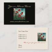 Elegant papavery 2-Visitekaartje Visitekaartje (Voorkant / Achterkant)