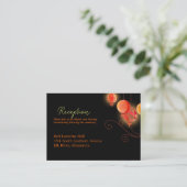 Elegant Paper Lantern Weddenschap Reception Informatiekaartje (Staand voorkant)