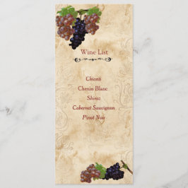 Elegant,  papier, aangepaste wijnlijst