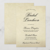 Elegant  papier Bridal Luncheon Kaart (Voorkant / Achterkant)