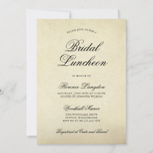 Elegant  papier Bridal Luncheon Kaart