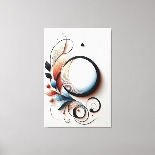 Elegant papier quilling artwork canvas afdruk (Voorkant)