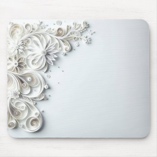 Elegant papier Quilling Border Muismat (Voorkant)