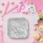 Elegant papier quilling margriet ontwerp papieren bordje (Feest)