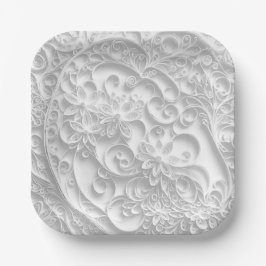 Elegant papier quilling margriet ontwerp papieren bordje