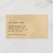 ELEGANT  PAPIER VISITEKAARTJE (Achterkant)