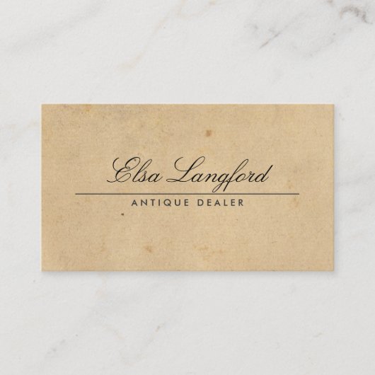 ELEGANT  PAPIER VISITEKAARTJE (Voorkant)