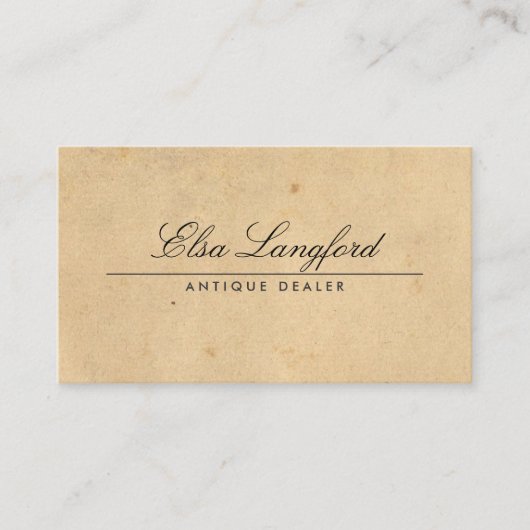 ELEGANT  PAPIER VISITEKAARTJE (Voorkant)