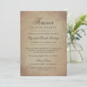 Elegant  papier - voor altijd in ons hart kaart (Staand voorkant)