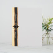 Elegant  papier voor kantoorbenodigdheden briefhoofd (Staand voorkant)