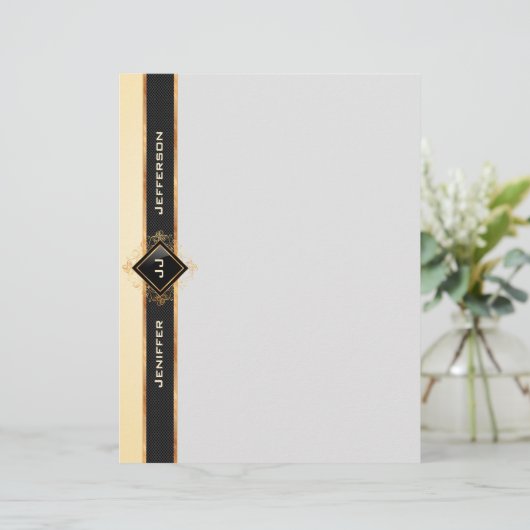 Elegant  papier voor kantoorbenodigdheden briefhoofd (Staand voorkant)