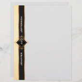 Elegant  papier voor kantoorbenodigdheden briefhoofd (Voorkant / Achterkant)