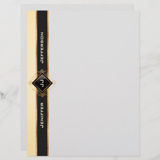 Elegant papier voor kantoorbenodigdheden briefhoofd (Voorkant / Achterkant)