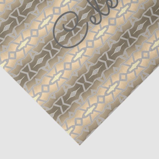 Elegant papierweefsel in grijs tissuepapier (Detail)