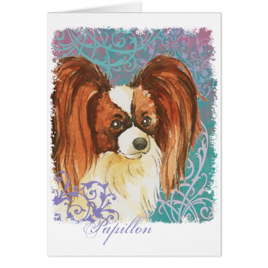 Elegant Papillon Kaart (Voorkant)