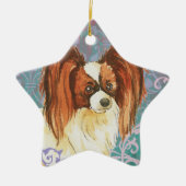 Elegant Papillon Keramisch Ornament (Voorkant)