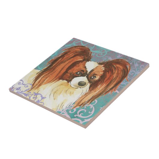 Elegant Papillon Tegeltje (Zijkant)