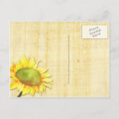Elegant Papyrus Sunflower Wedding RSVP Uitnodiging Briefkaart (Achterkant)