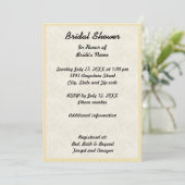 Elegant  Papyrus Tan Border Vrijgezellenfeest Kaart (Staand voorkant)