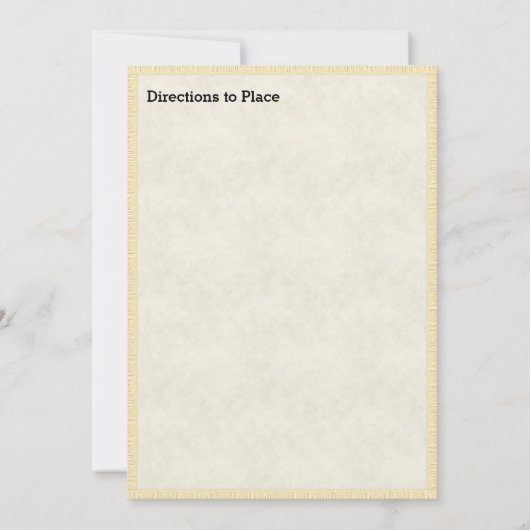 Elegant  Papyrus Tan Border Vrijgezellenfeest Kaart (Achterkant)