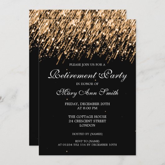 Elegant Par. Goudsterren Kaart (Voorkant / Achterkant)