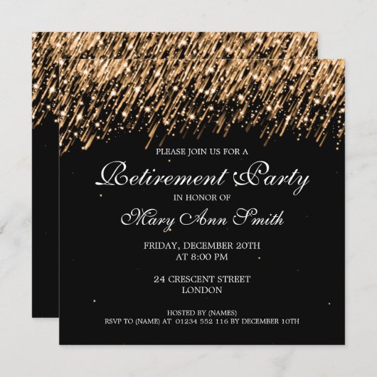 Elegant Par. Goudsterren Kaart (Voorkant / Achterkant)