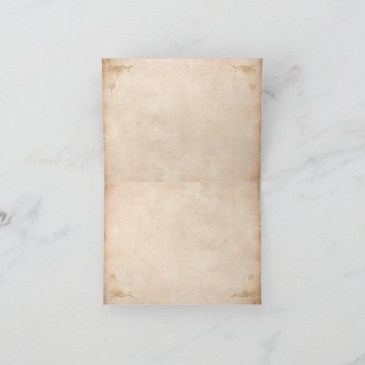 Elegant Parchment Waterverf Vineyard Bedankkaart (Binnen)