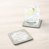 Elegant Parel30th Wedding Jubileum Bier Onderzetter (Rechterzijde)