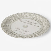 Elegant Parel30th Wedding Jubileum Papieren Bordje (Gekanteld)