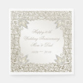 Elegant Parel30th Wedding Jubileum Servet (Voorkant)