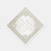 Elegant Parel30th Wedding Jubileum Servet (Hoek)