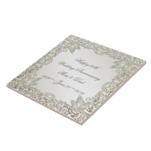 Elegant Parel30th Wedding Jubileum Tegeltje