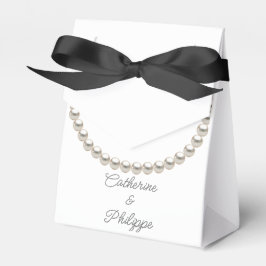Elegant parel bruiloft bedankdoosjes