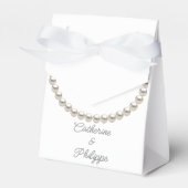Elegant parel bruiloft bedankdoosjes (Voorkant Zijde)