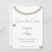 Elegant Parel Bruiloft Save the Date Uitnodiging (Voorkant)