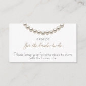 Elegant parel recept voor de bruid te zijn informatiekaartje (Voorkant)