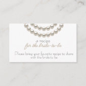 Elegant parel recept voor de bruid te zijn informatiekaartje (Voorkant)