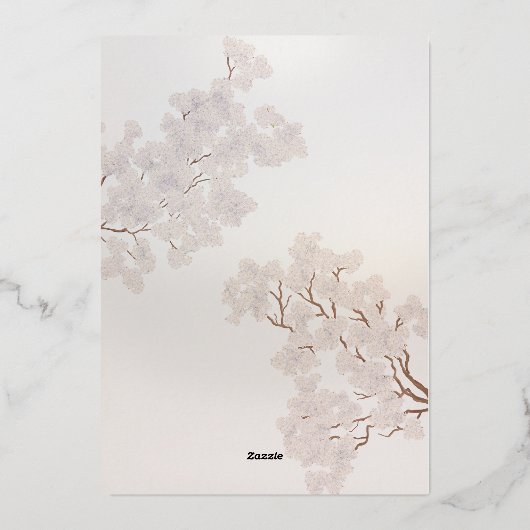 Elegant Parel Romance Bruiloft Folie Uitnodiging (Achterkant)