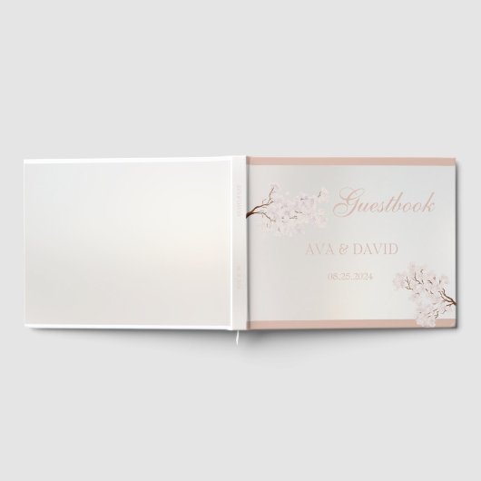 Elegant Parel Romance Bruiloft Gastenboek (Volledig)