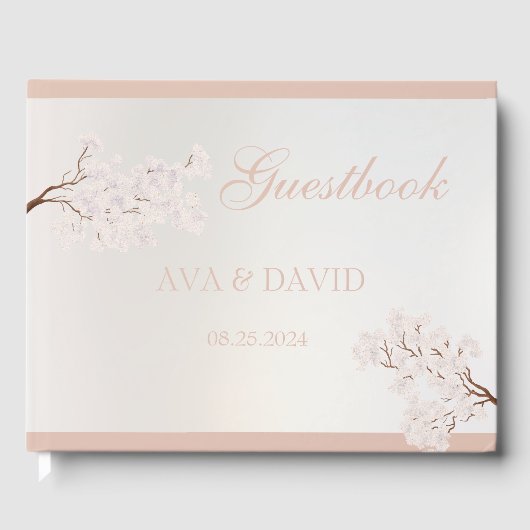  Elegant Parel Romance Bruiloft Gastenboek (Voorkant)