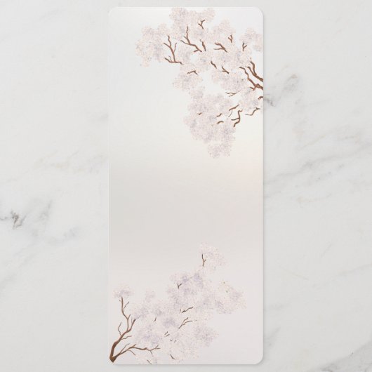  Elegant Parel Romance Bruiloft Menu (Achterkant)